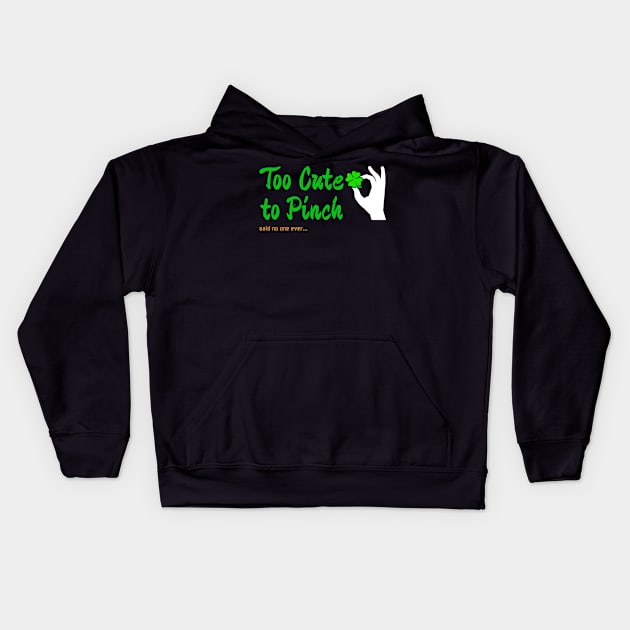 Too Cute To Pinch - Green Type Kids Hoodie by Retusafi